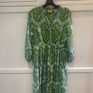 Rungolee Bella dress XS blue/green Ikat